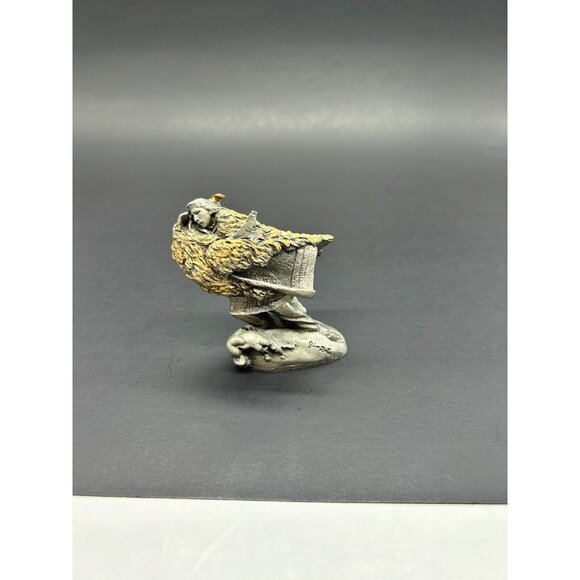 Franklin Mint Chief Joseph Pewter Statue by Jim Ponter 1992 Native American Art - Picture 1 of 9